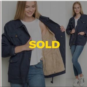 NWOT Brandy Melville Doris Navy Blue Jacket